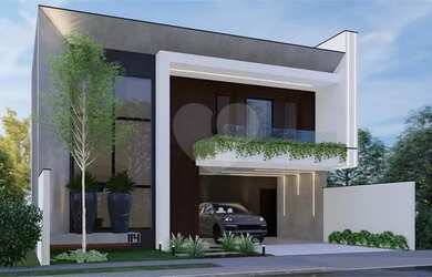 Imagem: A casa possui 4 Dormitórios, 5 Banheiros, 3 Vagas na garagem