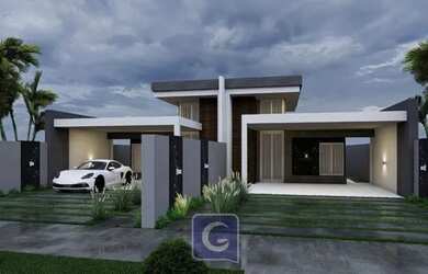 Imagem: A casa possui 3 Dormitórios, 2 Banheiros, 2 Vagas na garagem