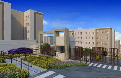 Imagem: O apartamento possui 2 Dormitórios, 1 Banheiro, 1 Vaga na garagem