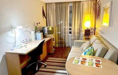 Imagem: O studio possui 1 Dormitório, 1 Banheiro, 1 Vaga na garagem