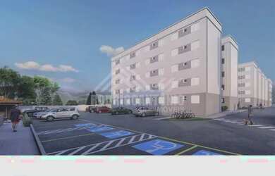 Imagem: O apartamento possui 2 Dormitórios, 1 Banheiro, 1 Vaga na garagem