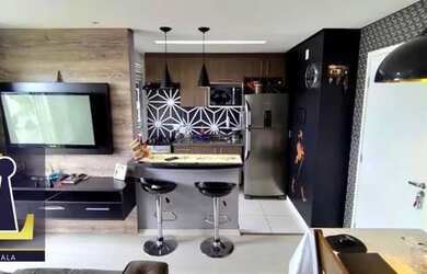 Imagem: O apartamento possui 2 Dormitórios, 1 Banheiro, 1 Vaga na garagem