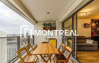 Imagem: O apartamento possui 1 Dormitório, 1 Banheiro, 1 Vaga na garagem