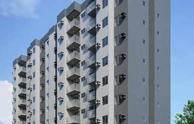 Imagem: O apartamento possui 2 Dormitórios, 1 Banheiro, 1 Vaga na garagem