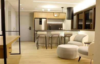 Imagem: O studio possui 1 Dormitório, 1 Banheiro, 1 Vaga na garagem