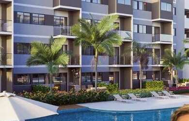 Imagem: O apartamento possui 1 Dormitório, 1 Banheiro, 1 Vaga na garagem