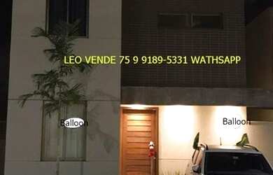 Imagem: A casa em condomínio possui 4 Dormitórios, 3 Banheiros, 2