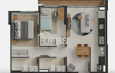 Imagem 2: Cinque Terre Residenze - Apartamento 2 quartos, sendo 1 suíte