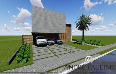 Imagem: A casa em condomínio possui 4 Dormitórios, 4 Banheiros, 520m²