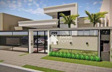 Imagem: A casa possui 4 Dormitórios, 2 Banheiros, 4 Vagas na garagem