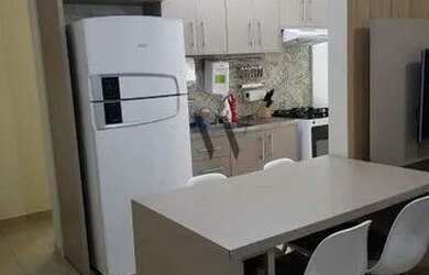 Imagem: O apartamento possui 1 Dormitório, 1 Banheiro, 1 Vaga na garagem