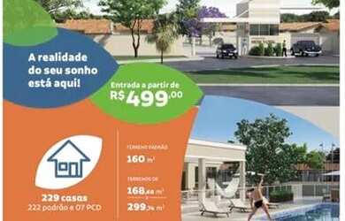 Imagem: A casa em condomínio possui 2 Dormitórios, 1 Banheiro, 2 Vagas