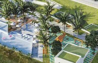 Imagem: O apartamento possui 2 Dormitórios, 1 Banheiro, 1 Vaga na garagem