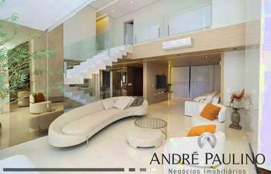 Imagem: A casa em condomínio possui 4 Dormitórios, 4 Banheiros, 460m²