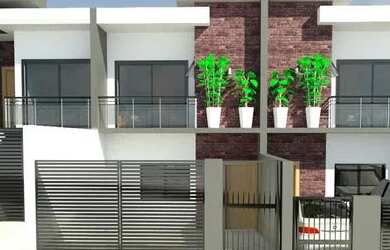 Imagem: A casa possui 3 Dormitórios, 2 Banheiros, 2 Vagas na garagem