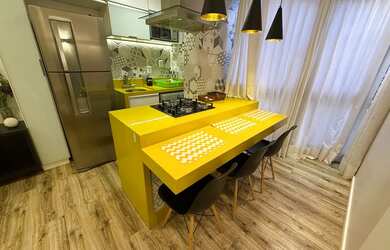 Imagem: O apartamento possui 2 Dormitórios, 1 Banheiro, 2 Vagas na