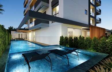 Imagem: O apartamento possui 1 Dormitório, 1 Banheiro, 1 Vaga na garagem