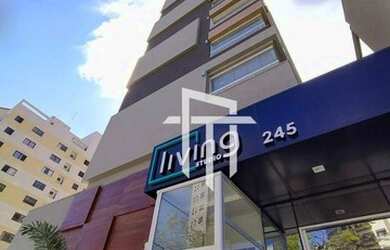 Imagem: O apartamento possui 1 Dormitório, 1 Banheiro, 1 Vaga na garagem