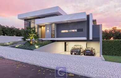 Imagem: A casa possui 4 Dormitórios, 5 Banheiros, 5 Vagas na garagem