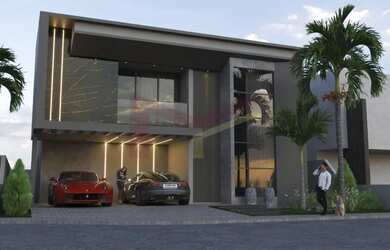 Imagem: A casa em condomínio possui 5 Dormitórios, 5 Banheiros, 2