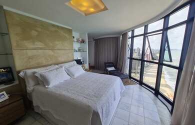 Imagem: O apartamento na cobertura possui 4 Dormitórios, 5 Banheiros