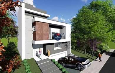 Imagem: A casa possui 4 Dormitórios, 4 Banheiros, 4 Vagas na garagem