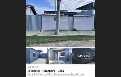 Imagem: A casa possui 2 Dormitórios, 1 Banheiro, 3 Vagas na garagem
