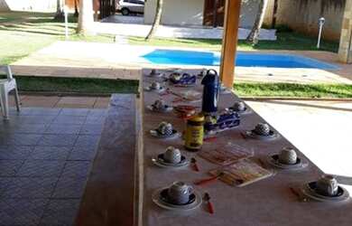 Imagem: A pousada chalé possui 4 Dormitórios, Acomodam 25 pessoas