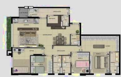 Imagem 8: Apartamento Eko Lifestyle131 metros quadrados Setor Marista - Goiânia...