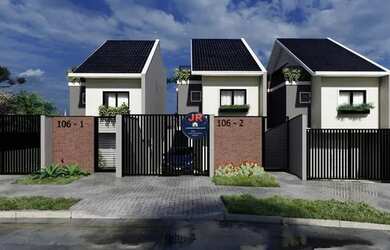 Imagem: A casa possui 3 Dormitórios, 2 Banheiros, 2 Vagas na garagem