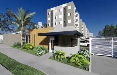 Imagem: O apartamento possui 2 Dormitórios, 1 Banheiro, 1 Vaga na garagem