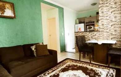 Imagem: O apartamento possui 2 Dormitórios, 1 Banheiro, 1 Vaga na garagem