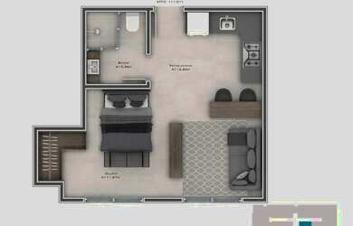 Imagem 2: Apartamento para venda tem 37 metros quadrados com 1 quarto