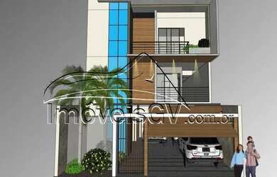 Imagem: A casa possui 3 Dormitórios, 1 Banheiro, 4 Vagas na garagem