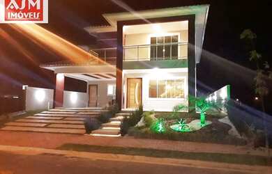 Imagem: A casa em condomínio possui 5 Dormitórios, 5 Banheiros, 4