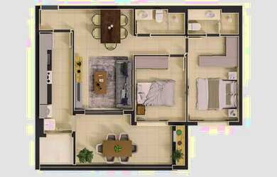 Imagem 7: Vilaggio Paulista. Churrasqueira, Imóvel mobiliado, 76m² de Áreae1...