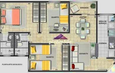 Imagem 12: Apartamento com 3 dormitórios, 64 m² - venda por R$ 395.000,00 ou aluguel por R$ 2.570,00
