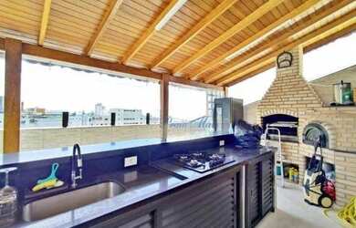 Imagem: O apartamento na cobertura possui 4 Dormitórios, 4 Banheiros