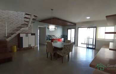 Imagem: O apartamento na cobertura possui 3 Dormitórios, 4 Banheiros