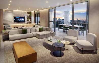 Imagem: O apartamento possui 4 Dormitórios, 5 Banheiros, 3 Vagas na