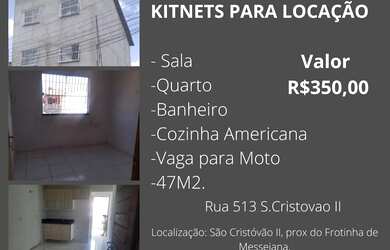 Imagem: A kitnet possui 1 Dormitório, 1 Banheiro, 1 Vaga na garagem