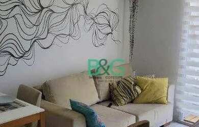 Imagem: O apartamento possui 1 Dormitório, 1 Banheiro, 1 Vaga na garagem