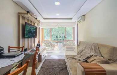 Imagem: O apartamento na cobertura possui 3 Dormitórios, 2 Banheiros