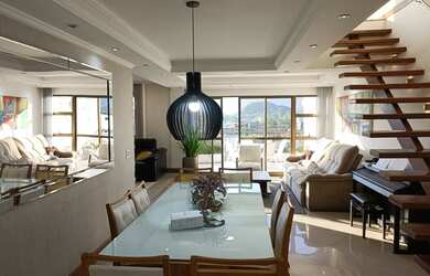 Imagem: O apartamento na cobertura possui 3 Dormitórios, 4 Banheiros