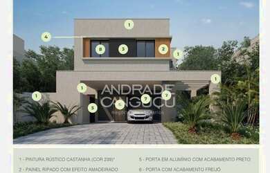 Imagem: A casa em condomínio possui 3 Dormitórios, 4 Banheiros, 2