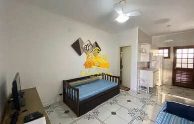 Imagem: O studio possui 1 Dormitório, 1 Banheiro, 1 Vaga na garagem