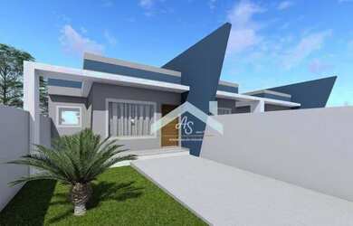 Imagem: A casa possui 3 Dormitórios, 2 Banheiros, 1 Vaga na garagem