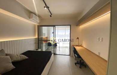 Imagem: O studio para alugar possui 1 Dormitório, 1 Banheiro, 1 Vaga