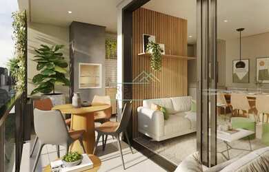 Imagem: O apartamento possui 2 Dormitórios, 1 Banheiro, 1 Vaga na garagem