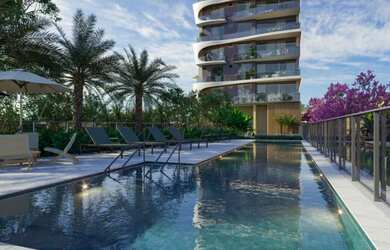 Imagem: O apartamento possui 1 Dormitório, 2 Banheiros, 1 Vaga na garagem